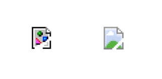 Ví dụ icon ảnh bị vỡ
